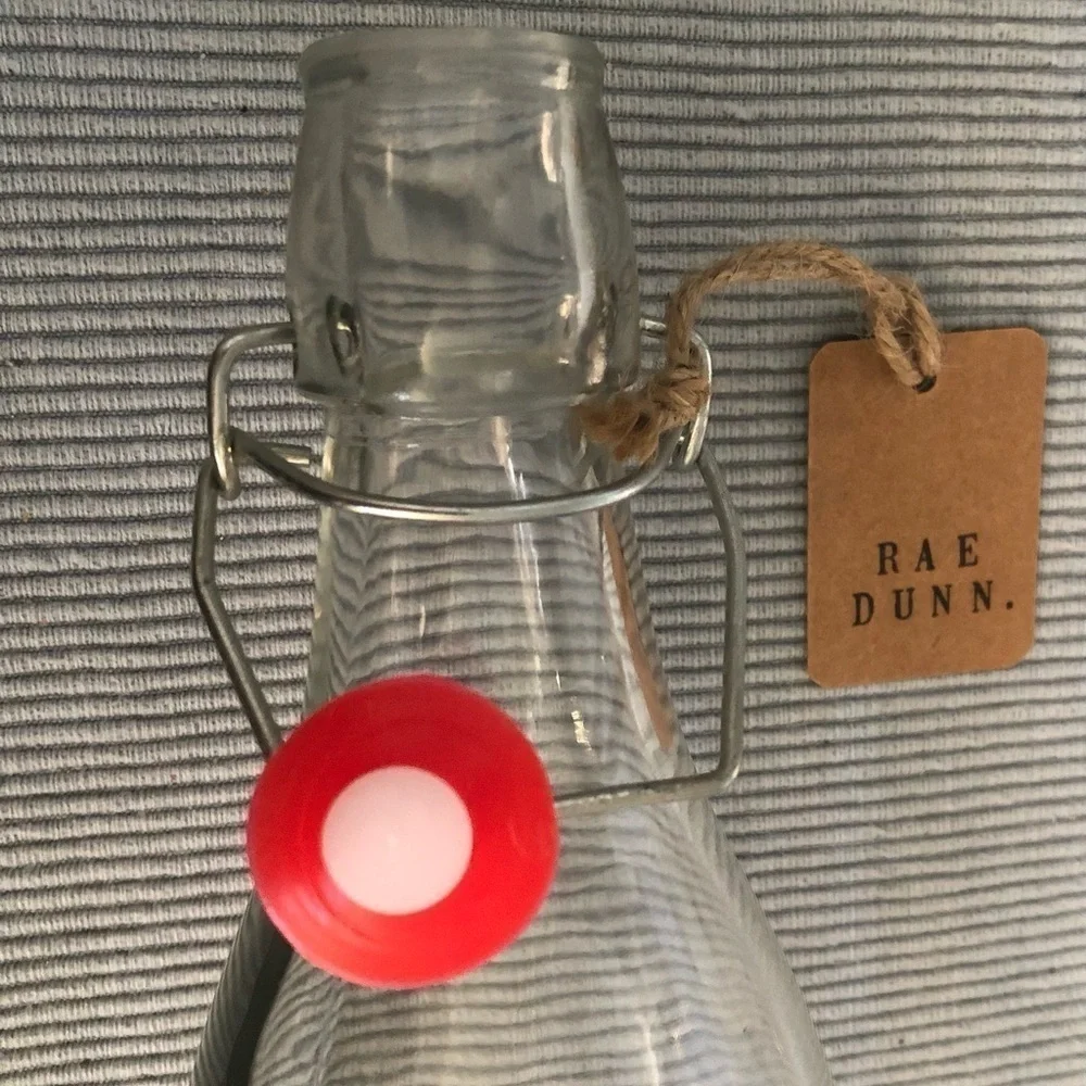Rae Dunn CHILL Glass Bail & Trigger Bottle Decanter 33.8 OZ